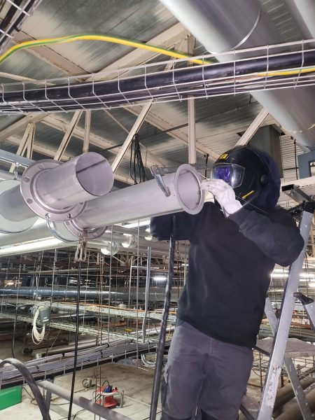 PROJET terminé 2025 - Tuyauterie soudé en dans une laiterie